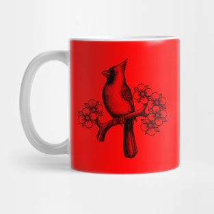 Red Cardinal dogwood flower North Carolina Virginia Mug